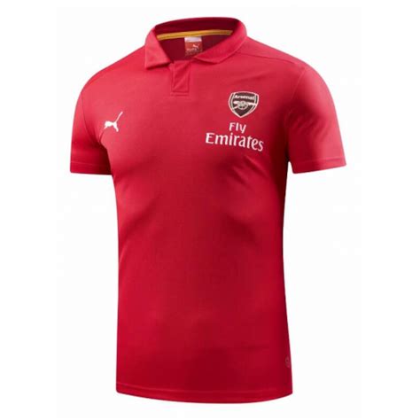 Arsenal 18 19 Red Polo Soccer777