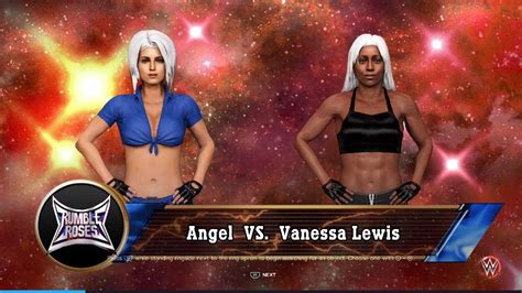 Wwe 2k23 Rumble Roses Championship Tournament ‘23 R1 M2 Angel Vs Vanessa Lewis Youtube