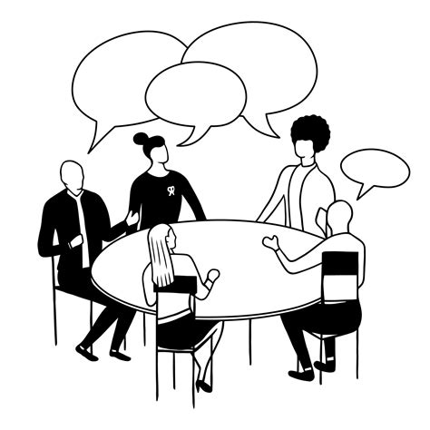 Discusión De Reunión De Trabajo En Equipo De Negocios En La Mesa
