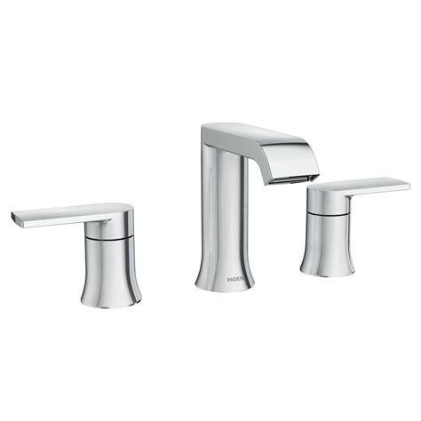 Bathselect chrome faucets are also available in satin and brushed chrome. MOEN Genta 8 in. Widespread 2-Handle Bathroom Faucet in ...