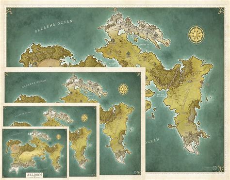 Aeliorn Fantasy Map Fantasy Map Canvas Prints Prints