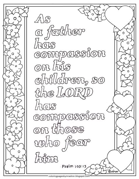 Coloring Pages For Kids By Mr Adron Psalm 10313 Print And Color Page