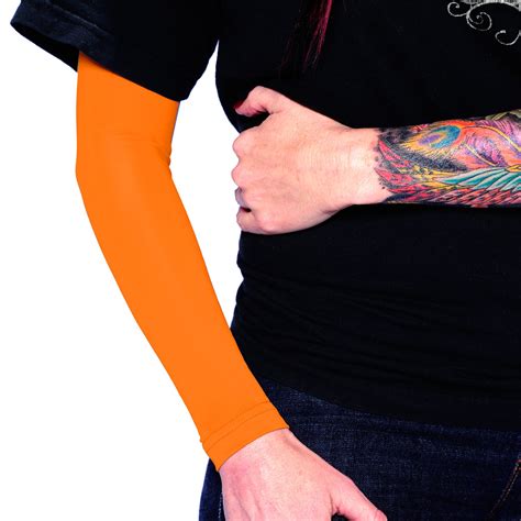 Neon Orange Full Arm Sleeves To Cover Your Tattoos By Ink Armor Tat2x