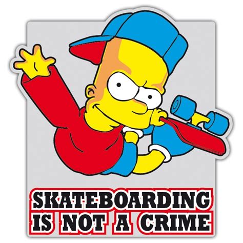 Bart Simpon Skate Sticker