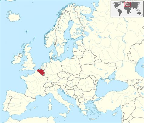 Belgium On A Map Of Europe