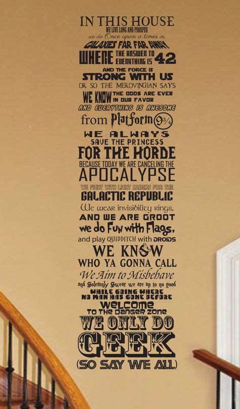 In This House We Do Geek Customizable Vinyl Wall Decal V4 Geekery Supernatural Fantasy Fandom