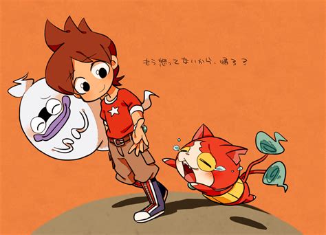 Jibanyan Whisper And Amano Keita Youkai Watch Drawn By Sakiko