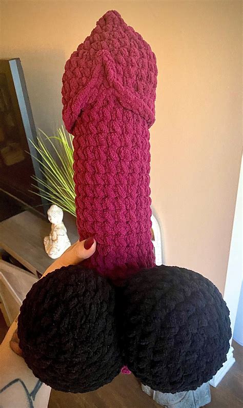 Crochet Penis Pillow Willy Pillow Bachelorette T Etsy