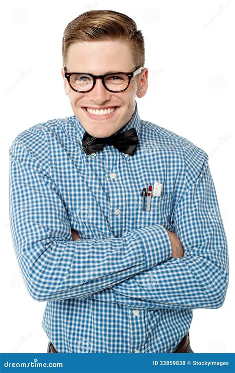 Mischievous Young Man Posing Smartly Stock Photo Image Of Happy