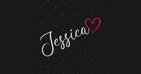 Jessica Name Calligraphy Pink Heart Jessica Name Sticker Teepublic