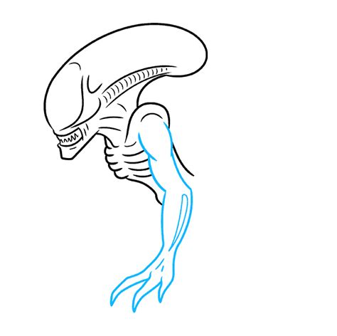 How To Draw A Xenomorph Alien Really Easy Drawing Tutorial