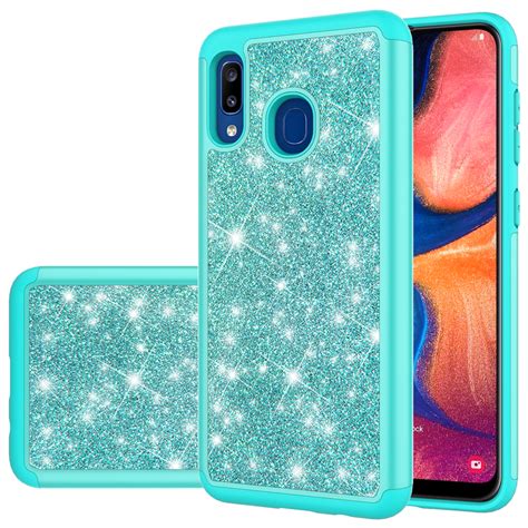 Galaxy A20 Cases Covers Allytech Glitter Heavy Duty Shockproof