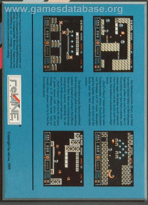 Hard N Heavy Commodore Amiga Artwork Box Back