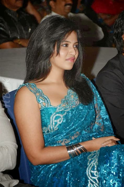 HBTKOllywood Anjali In Sexy Blue Saree