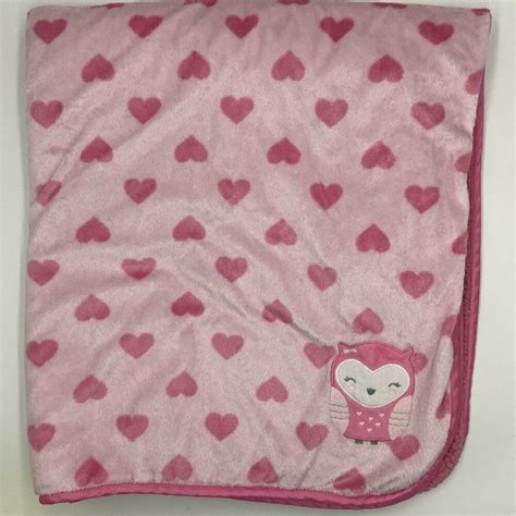 Carters Child Of Mine Owl Baby Blanket Hearts Sherpa