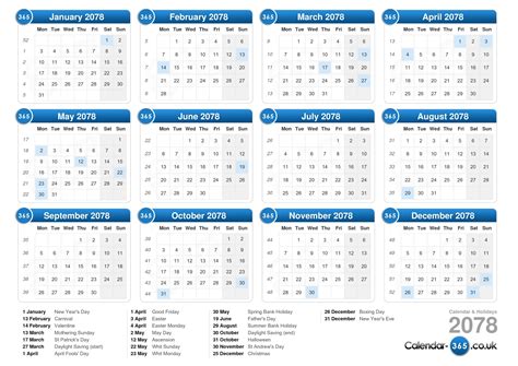 Calendar 2078