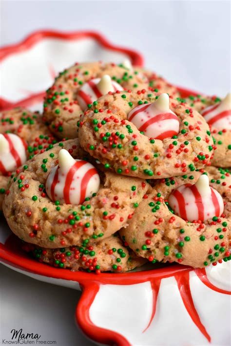See more ideas about sugar free desserts, free desserts, sugar free recipes. Gluten-Free Christmas Sugar Blossom Cookies. A holiday twist to the traditional blossom cookie ...