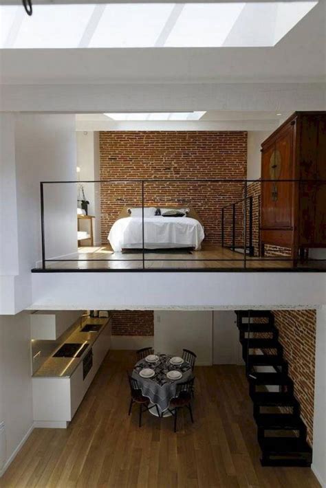 Loft space is perfect for contemporary and sophisticated spaces. 43+ Awesome Tiny Apartment with Loft Space Ideas - Page 24 of 45 #tinybedroomideas | Small loft ...