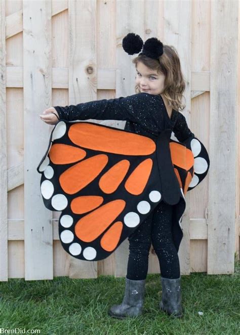 How To Make An Easy Butterfly Costume For Halloween No Sew Pattern