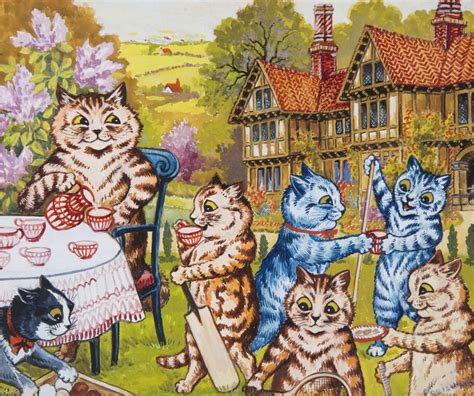 The Colorful Dancing Psychedelic Cats Of Louis Wain Artsy