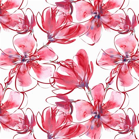 Watercolor Floral Background Red Free Image On Pixabay