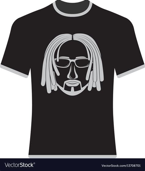 Prints T Shirts With The Image Of Hipsters Vector Image