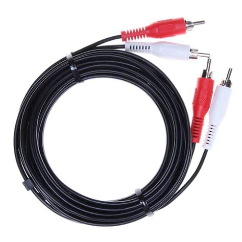 Commercial Electric 15 Ft Audio Cable With Rca Plugs 280489 The Home