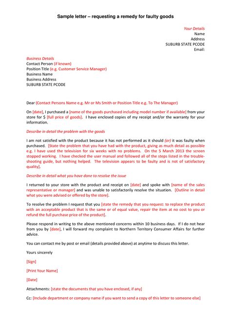 Sample Consumer Complaint Letter Templates At