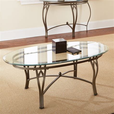 Steve Silver Madrid Oval Glass Top Coffee Table From Hayneedle Com