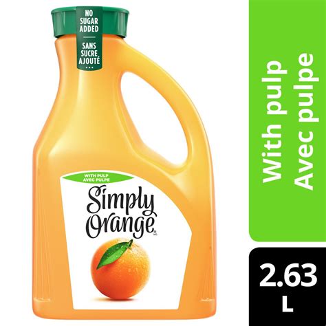 Simply Orange With Pulp Orange Juice 263l Walmart Canada