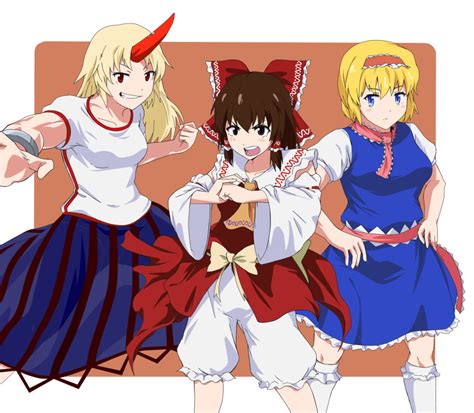 Aasamu Alice Margatroid Hakurei Reimu Hoshiguma Yuugi Kanna Cookie