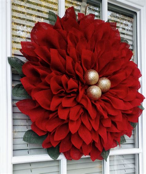 Poinsettia Wreath For Christmas Christmas Wreaths Diy Christmas