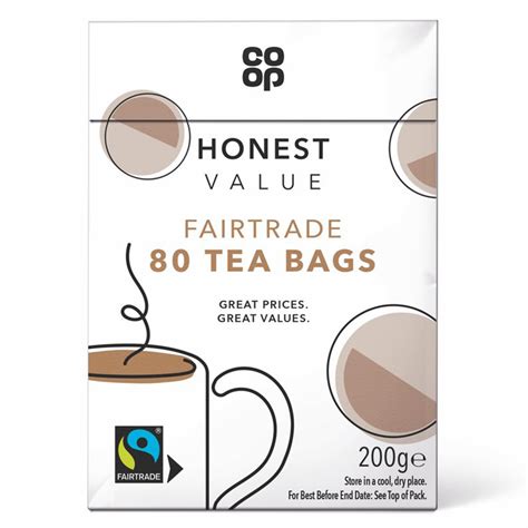 Co Op Honest Value Fairtrade 80 Tea Bags 200g Co Op