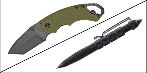 Edc Combo Tactical Pen Kershaw Shuffle Ii Folding Knife Tg