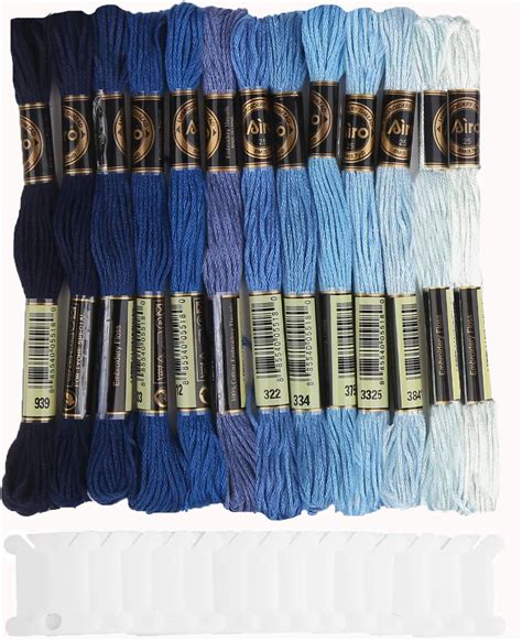 Suloli Embroidery Threadssewing Thread Kit Embroidery Threads Blue