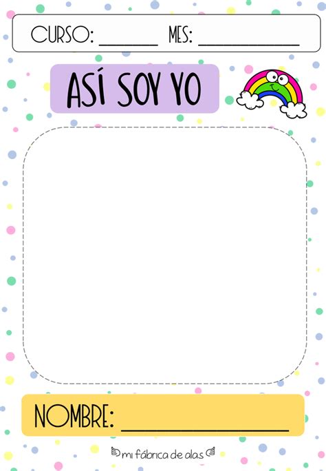 Ficha Asi Soy Yo Infantil A Fun And Creative Way To Learn About Your