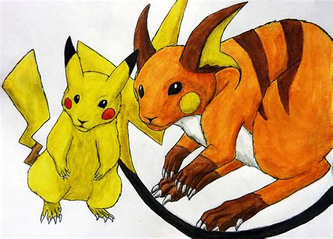 Pikachu And Raichu By Vialir On Deviantart