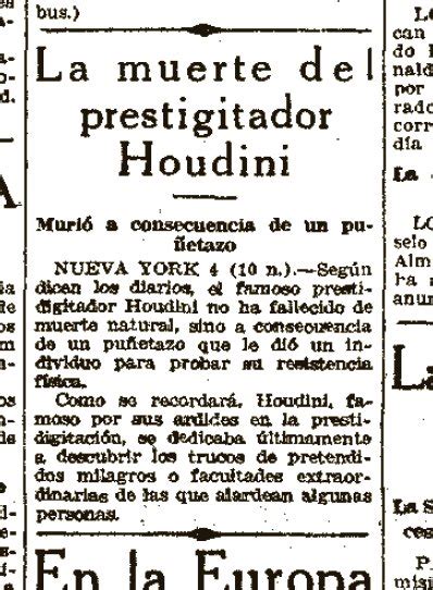Resumen De 20 Artículos Houdini Como Murio [actualizado Recientemente] Vn