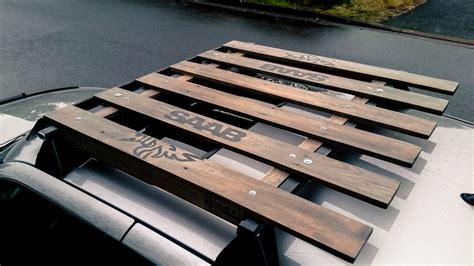Wood Roof Rack Inspired By A Saab Parts Usa Shipping Pallet Wood