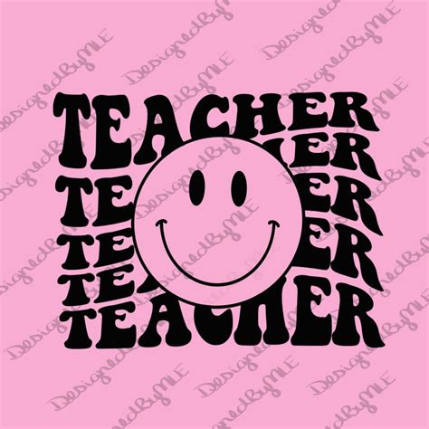 Teacher Happy Face Svg Png  Teacher Smiley Face Teacher Etsy