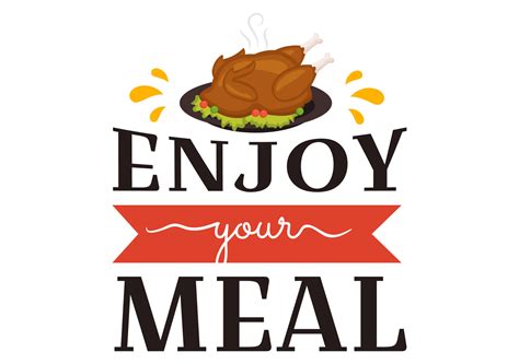 Enjoy Your Meal Vector Illustration a Variety of Delicious Food in Home