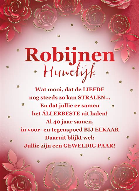 Kaarten Huwelijk 40 Jaar Robijn Hallmark