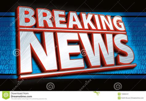Breaking News Graphic Stock Illustration Image Of Event