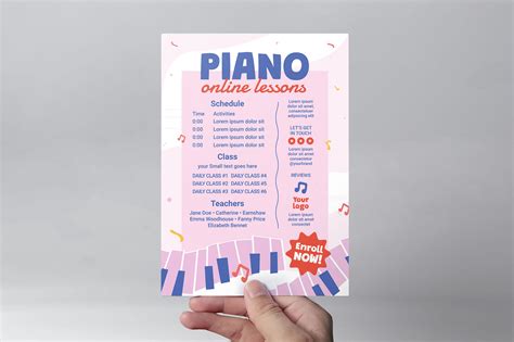 Piano Lesson Flyer Template Psd Ai Vector Brandpacks