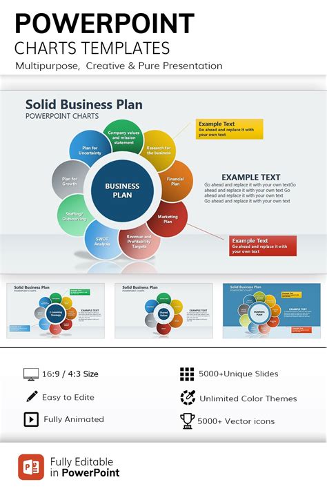 Solid Business Plan Powerpoint Charts