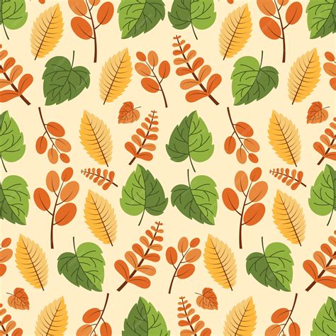 Premium Vector Autumn Seamless Pattern Seamless Leaf Patternleaf