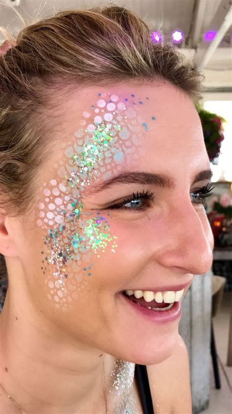 Mermaid Glitters And Face Paint With Bam Stencils By Rosalie Ruardy