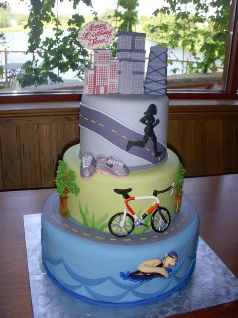 (do it yourself via pinterest). triathlon cake ideas | Cake, Running cake