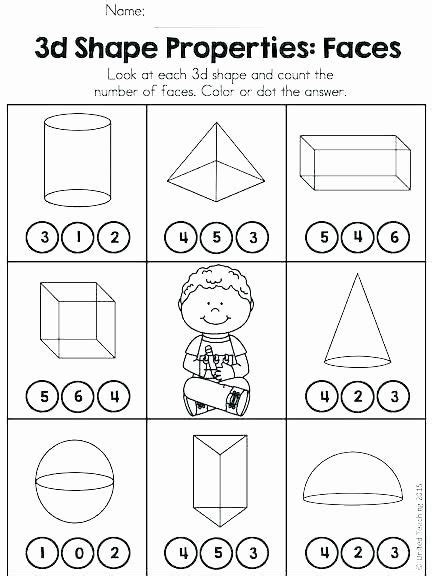 Solid Shapes Worksheets For Kindergarten Shapes Worksheet P Identifying