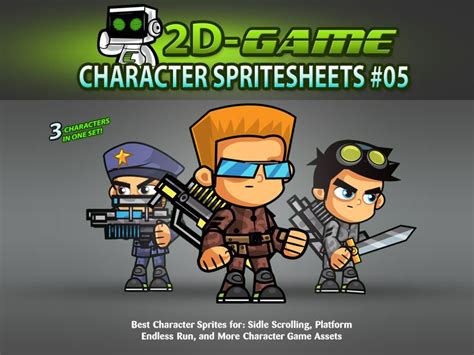 Soldiers 2d Game Character Spritesheets 05 By Creativegameart Codester